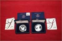Lot of two 2007 1oz .999 fine silver dollar coins