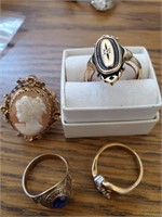 Goldtone Rings, Marked, Possible 10k,14k, 18k?