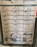 42" Cold steel 27 Drawer Shop Cabinet