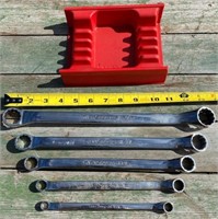 5 Snap-On Box End SAE Wrenches