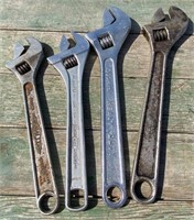 4pcs 10" & 12" Open End Wrenches