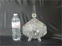 Vintage German Imperlux Crystal Oval Candy Dish