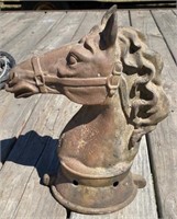 12" Cast Iron Horse Head Hitching Post