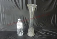 Vintage Clear Stretch Swung Glass Vase ~ 14.25"t