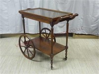 Vintage / Antique Tea Cart w Removable Glass Tray