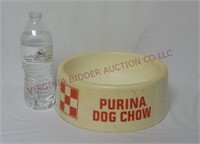 Vintage Purina Dog Chow Checkerboard Food Bowl