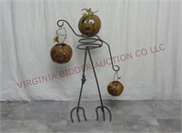 Metal Halloween Pumpkin Decor ~ 29" Tall