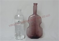 Vintage Amethyst Purple Cello Glass Bottle