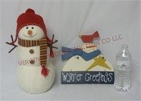 Winter Greetings & Snowman Decor