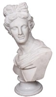 31X19 MARBLE BUST UNSIGNED APOLLO