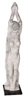 ABSTRACT NUDE FEMAL IN POLISHED CARARA MARBLE
