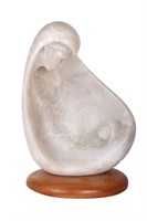 MOTHER AND CHILD MARBLE STATUE