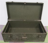 Military issue Doehler travel trunk. Note missing
