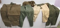 Military blanket and clothing.