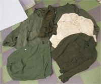 Military issued camping linens in bag and