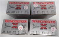 (4) Boxes of Winchester 12 gauge 2 3/4" 7 1/2 led