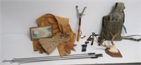 Assorted hunting lot that includes antique