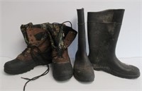 (2) Pairs of Boots Including Size 10 Servlis