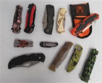 Assortment of (11) Pocket Knives Including White