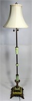 Brass Wash and Green Onyx Floor Lamp -65"T x
