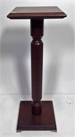 Square Pedestal, reeded column, metal feet, cherry