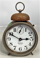 Westclox, America Alarm Clock - 4" round, rusted
