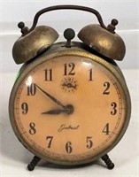 Gabriel Alarm Clock - 4" round, cracked dial