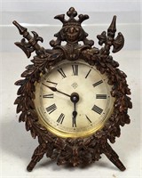 Brass Ansonia Clock - French gilt - 3" x 4"T