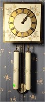 German Wag on Wall Clock - newer, painted 8"