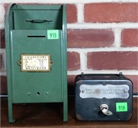 U.S. Mail Box Bank - 9.5"T, Bank with Key-3"x4"