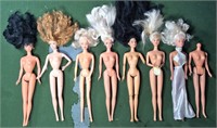 8 Barbie Type Dolls, 1966 Mattel, made in China,
