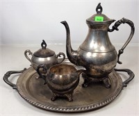Silver-plate Coffee Set - 4 pieces