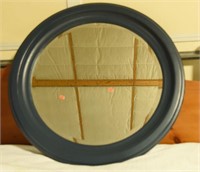 Lot #3022 - Contemporary round wall mirror in