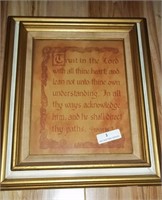 'Trust in the Lord' Bible Verse Framed Picture