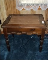 Cane Top End Table