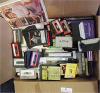 Box Lot of Cassette & VHS Tapes- Religious