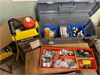 Torch, Tool Box w/Electrical Supplies