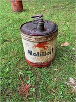Mobil Oil 5 Gal. Can
