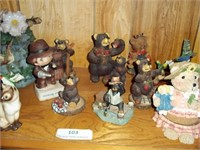 Shelf of Bear Figurines