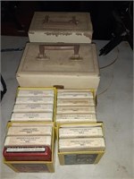 31 8 TRACK TAPES & 2 CARRY CASES