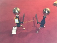 Brass and Black Andirons