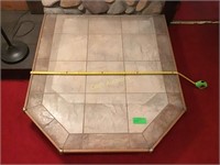 Raised Tiled Fireplace Floor Mat