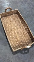 Large woven tray