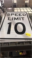 3x 10 mph speed limit signs