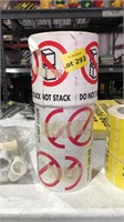 3 rolls Do not Stack stickers