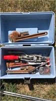Multiple item lot:  tool box, miscellaneous tools