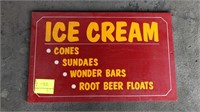 3 signs, ice cream and dessert signs and Sutton