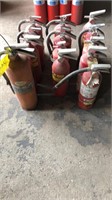 14 fire extinguishers