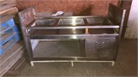 Stainless steel bench with cabinet