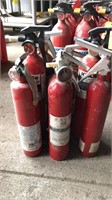 8 small fire extinguishers